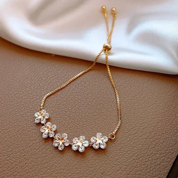 Star Flower Chain Bracelet Adjustable