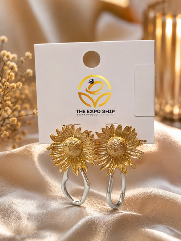 Golden Bloom Drop Earrings