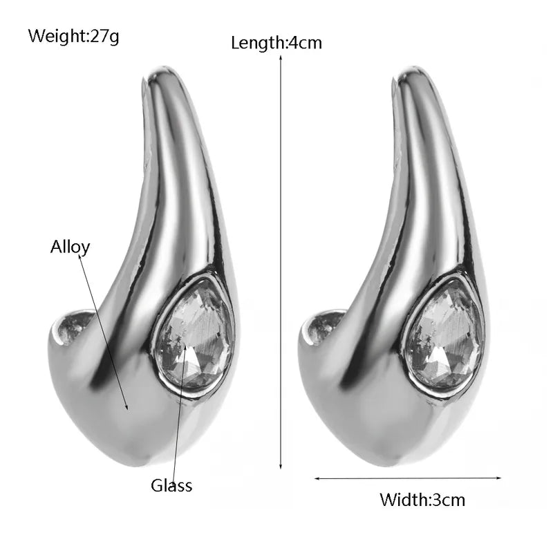 Crescent Moon Studs
