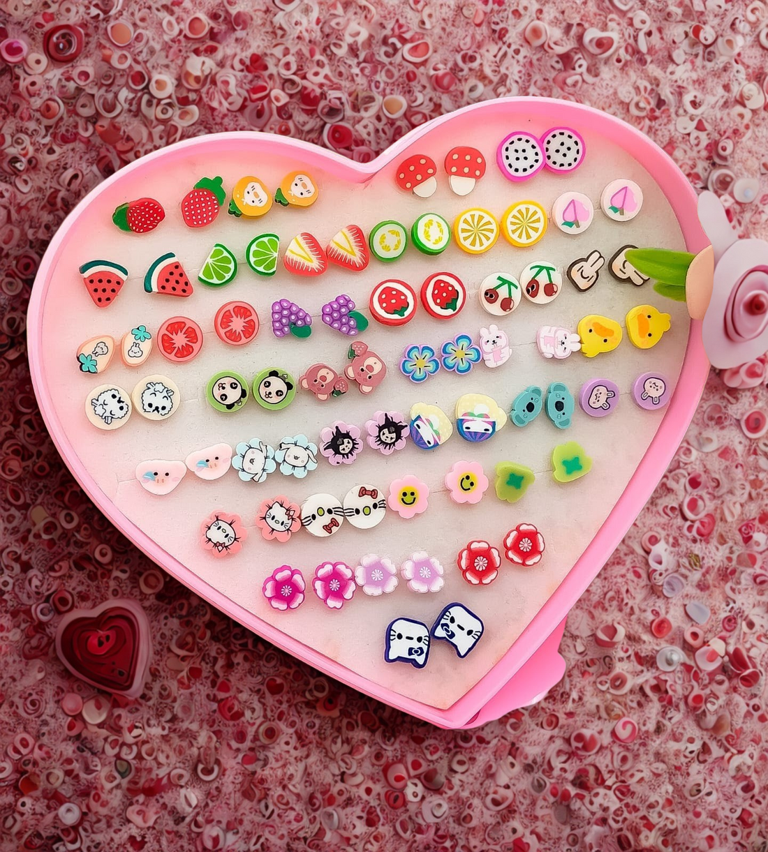 36 Pair of Beautiful Earrings Trendy Ear Tops For kids / Woman