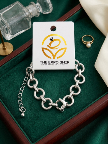 Modern Classic Chained Silver Bracelet