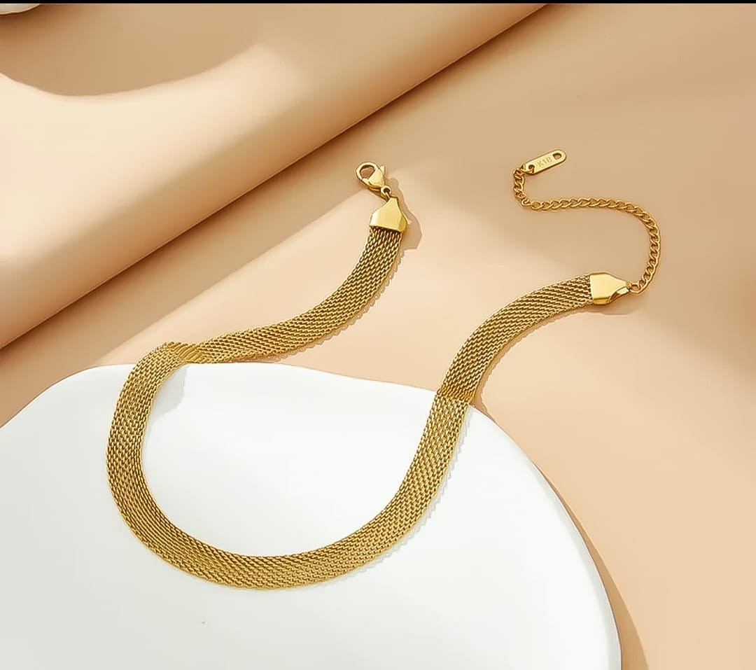 Golden-Tone Stainless Steel Chain Bracelet