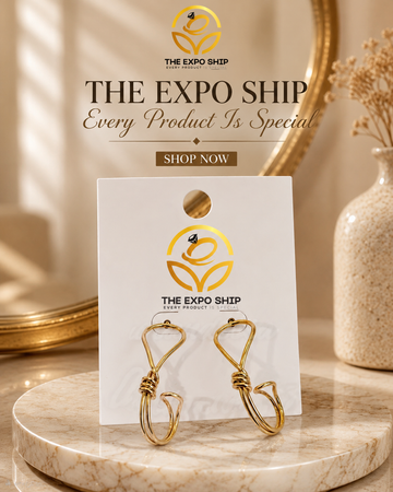 Golden Sculpted Knot Earrings