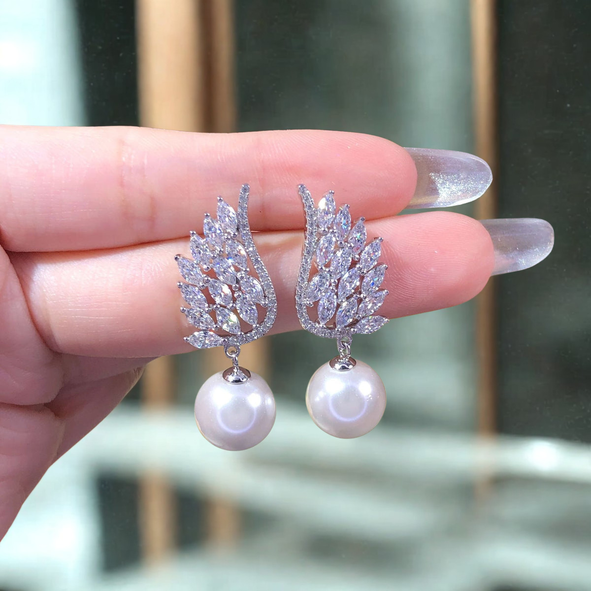 Angle Wings Dangle Earring